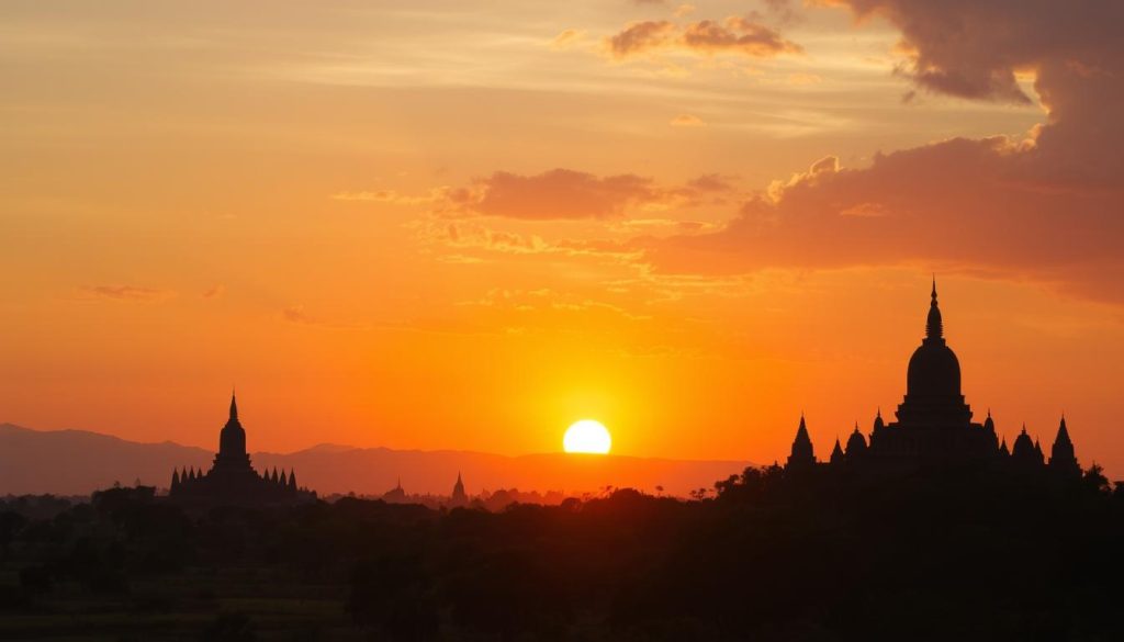 Bagan sightseeing sunset over the temples Bagan sightseeing sunset over the temples