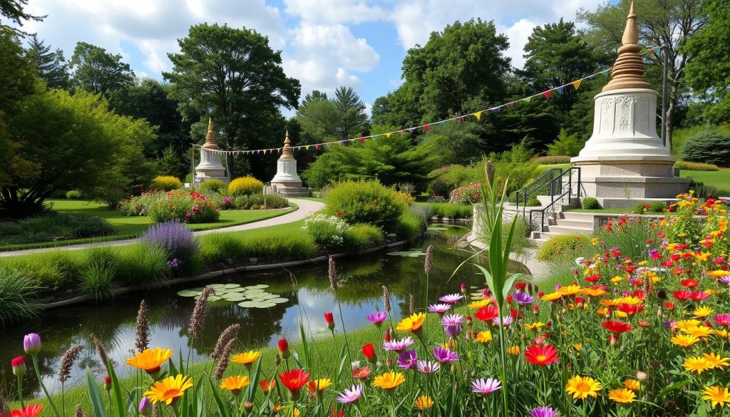 Bloomington outdoor experiences related to the Tibetan Mongolian Buddhist Cultural Center