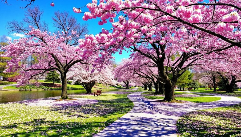 Branch Brook Park cherry blossom trees