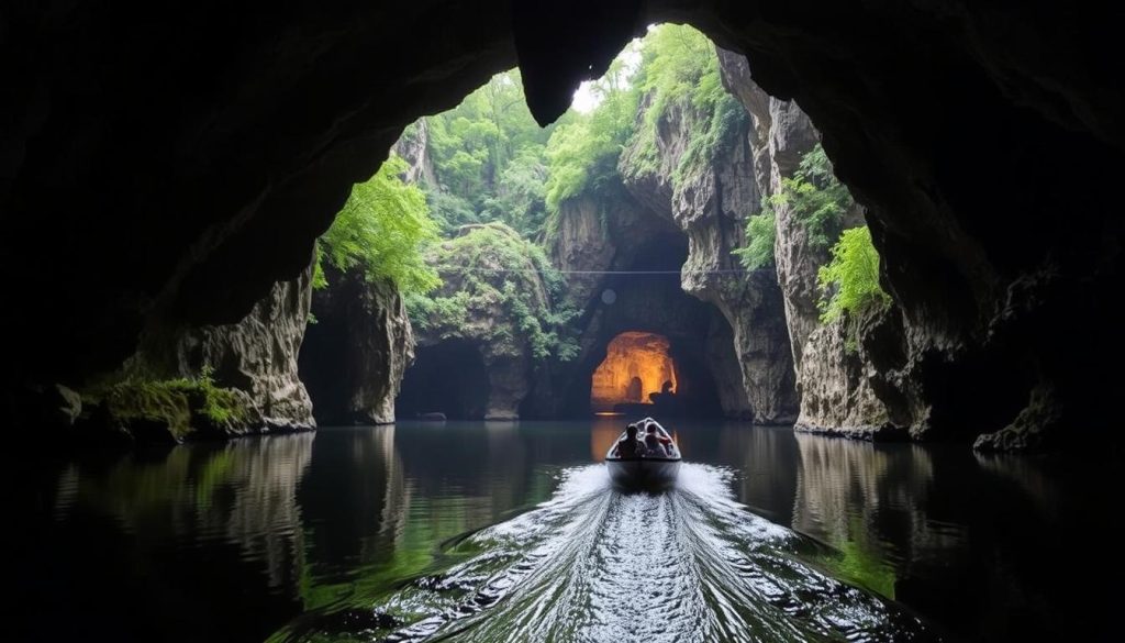 Can you visit the Lost River Cave by boat in Bowling Green