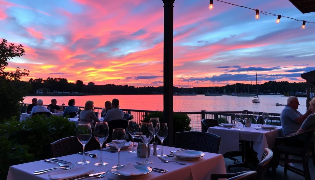 Captain’s Quarters sunset dining Captain’s Quarters sunset dining