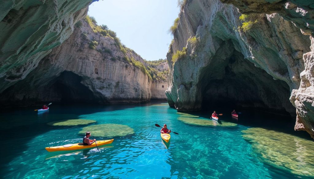 Cave adventures in Comino