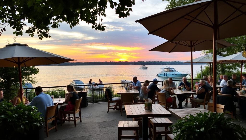 Columbia MO lakeside dining options