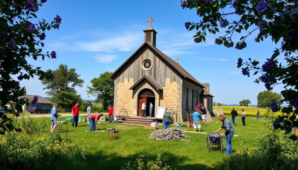Community involvement in preserving rustic church buildings Community involvement in preserving rustic church buildings