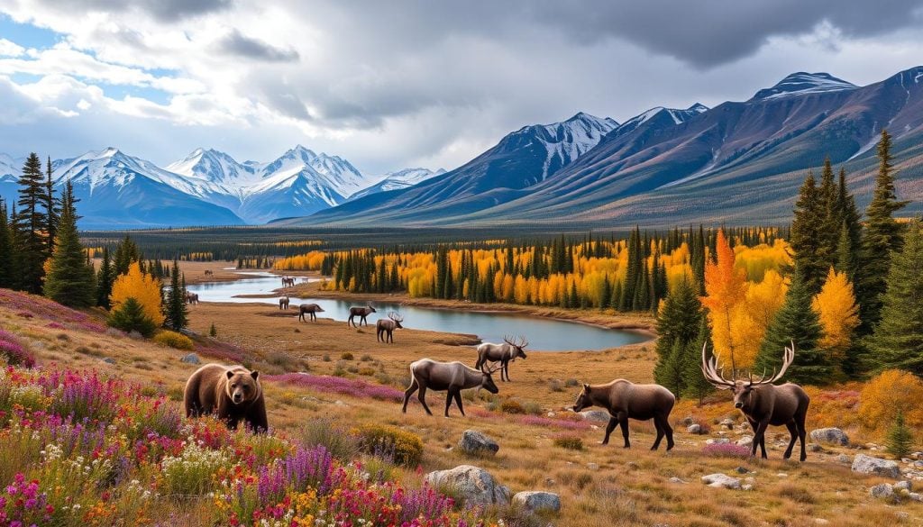 Denali National Park wildlife viewing season