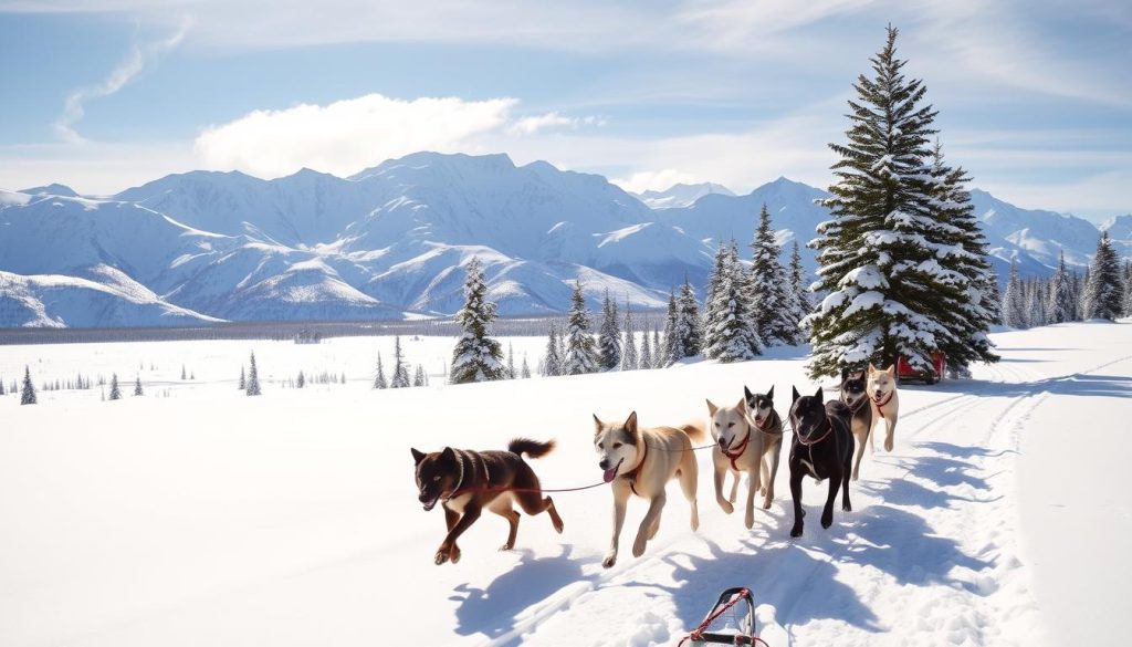 Denali Park dog sledding winter activities