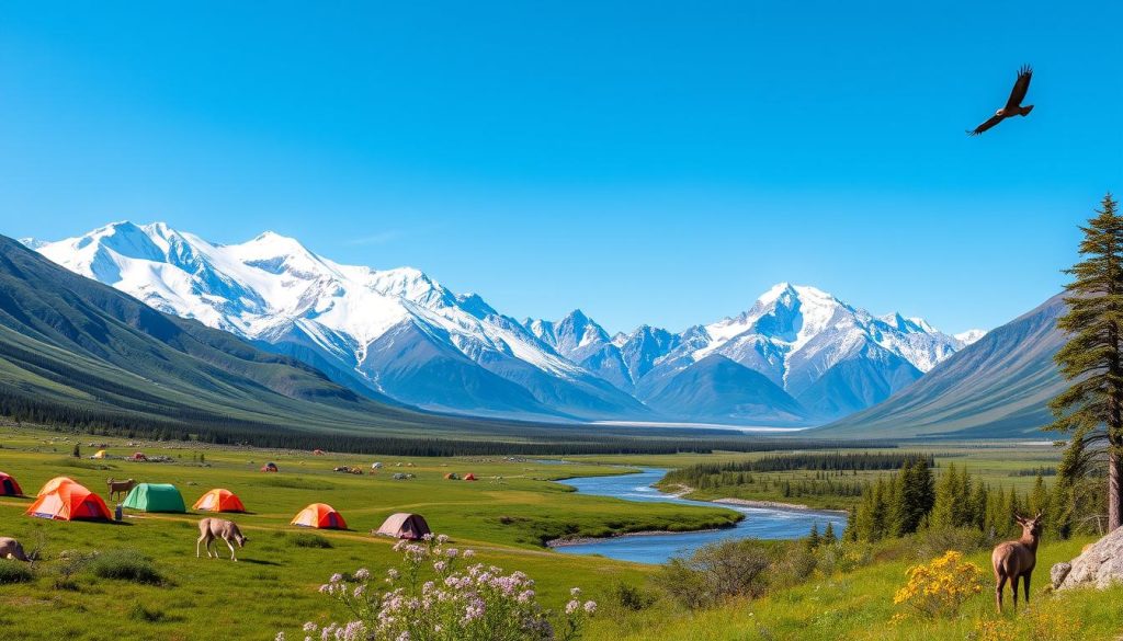 Denali camping ground overview Denali camping ground overview