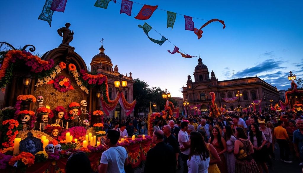 Dia de los Muertos celebration in Mexico City