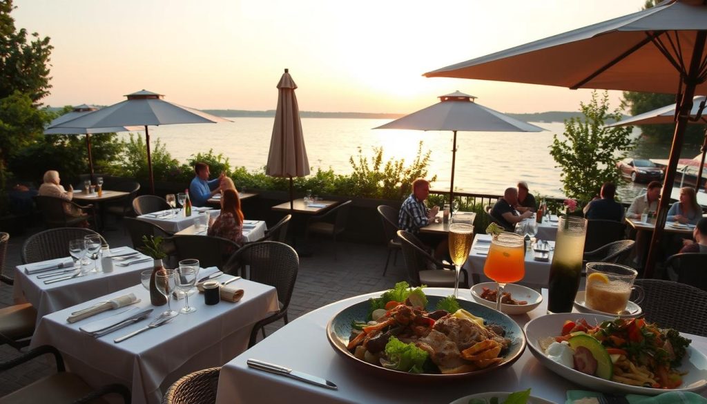 Dining by the lake in Columbia MO