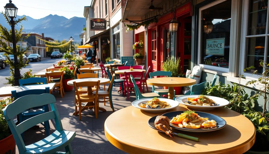 Dining in downtown Juneau