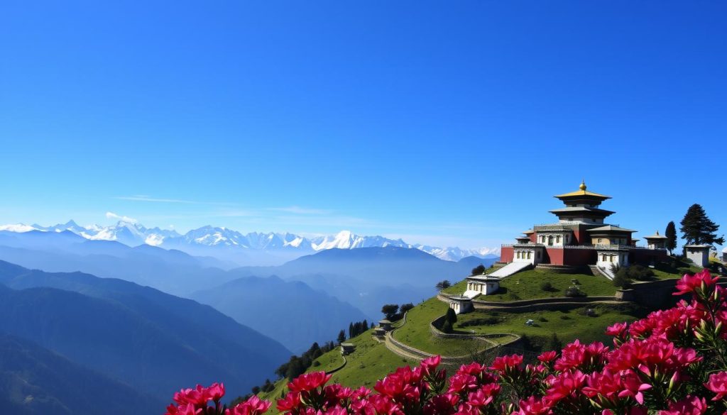 Dochula Pass scenic views in Bhutan