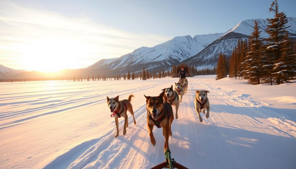 Dog mushing in Fairbanks.