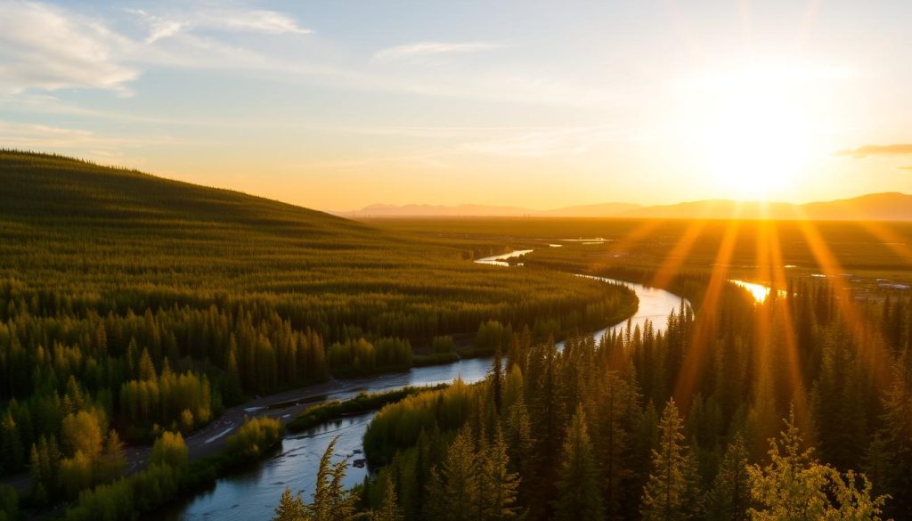 Fairbanks Alaska midnight sun Fairbanks Alaska midnight sun