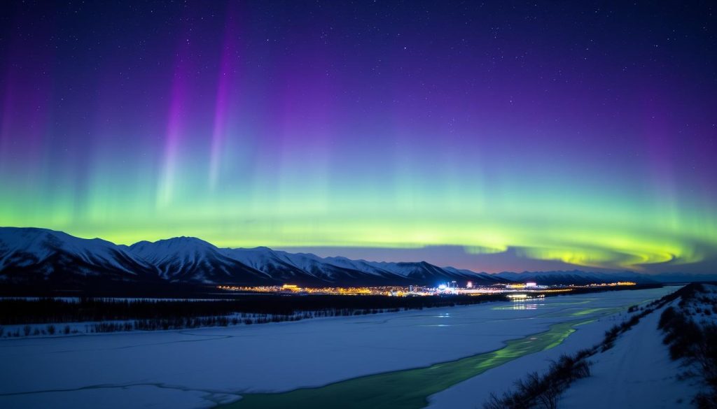 Fairbanks Aurora Borealis February Fairbanks Aurora Borealis February