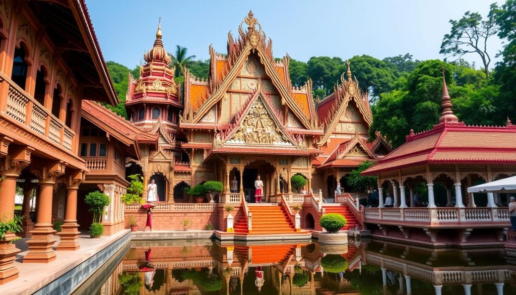 Gangaramaya Temple architecture