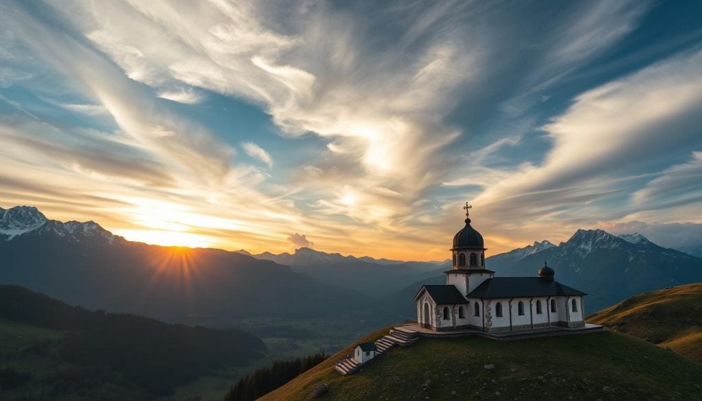 Gergeti Trinity Church in Kazbegi, Georgia