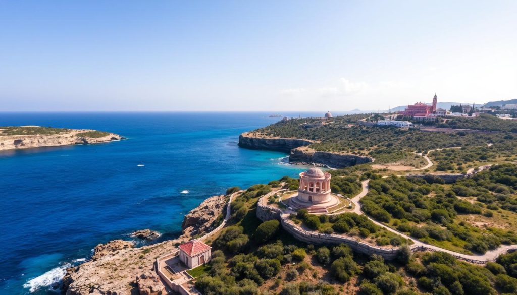 Gozo Overview with Blue Waters and Temples Gozo Overview with Blue Waters and Temples