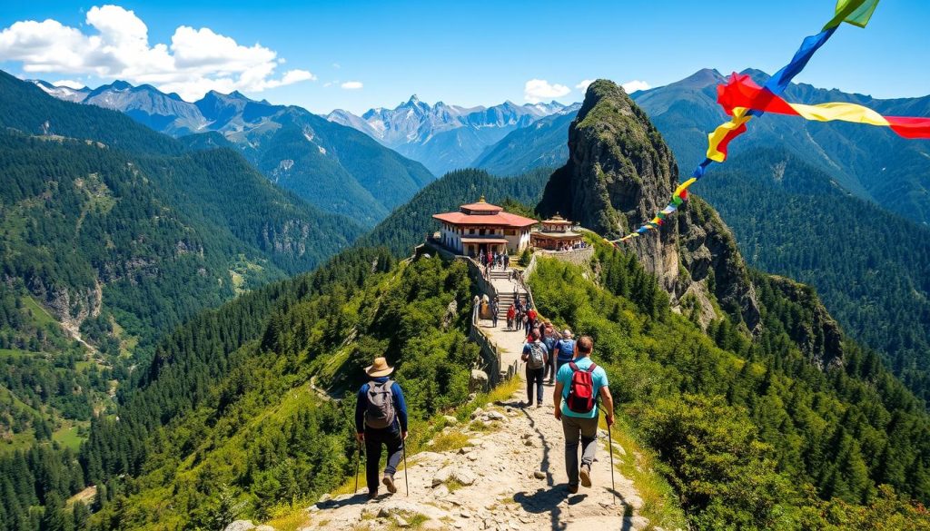 Hiking in Bhutan at Tiger's Nest Monastery