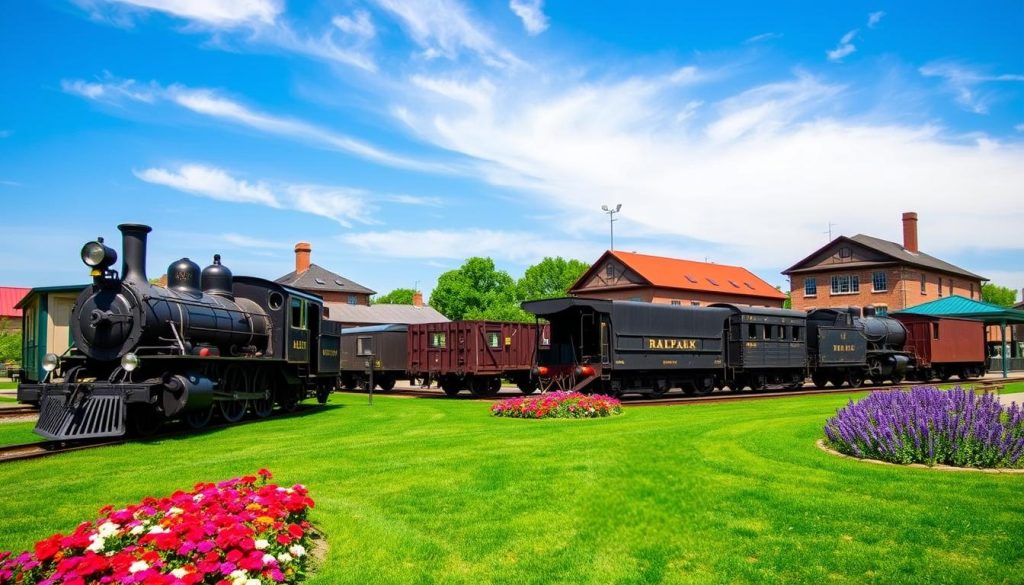 Historic RailPark showcasing train museum attractions