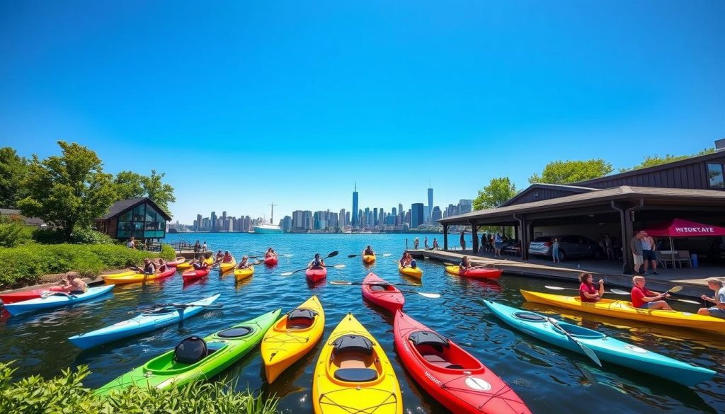 Hoboken Cove Community Boathouse kayaking in Hoboken