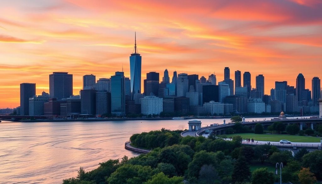 Hoboken skyline view of Manhattan