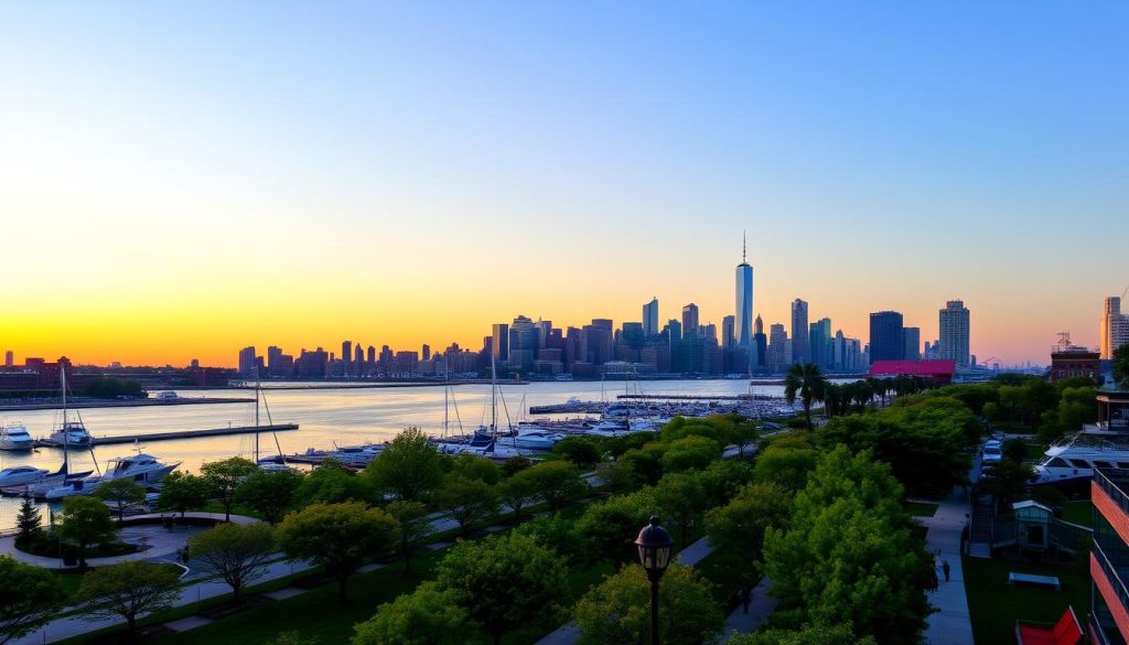 Hoboken waterfront showcasing scenic views