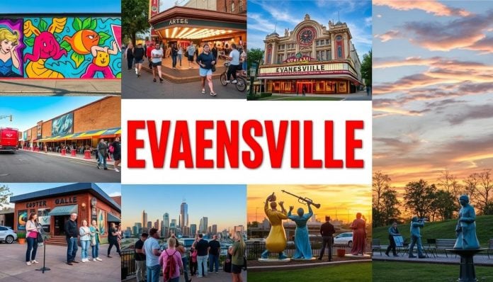 How vibrant is the arts and culture scene in Evansville?