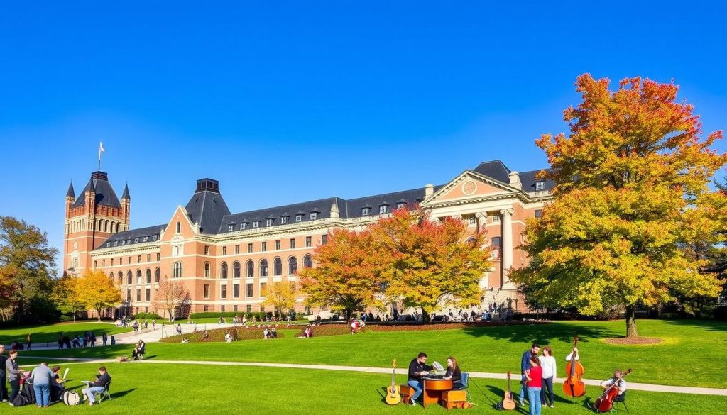 Indiana University and Jacobs School of Music in Bloomington Indiana University and Jacobs School of Music in Bloomington