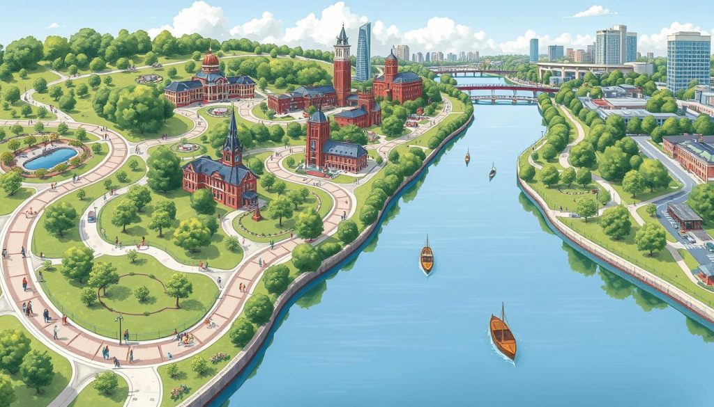 Indianapolis canal walk map Indianapolis canal walk map