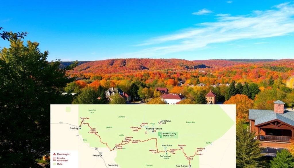 Is Bloomington a good base for exploring Brown County State Park?