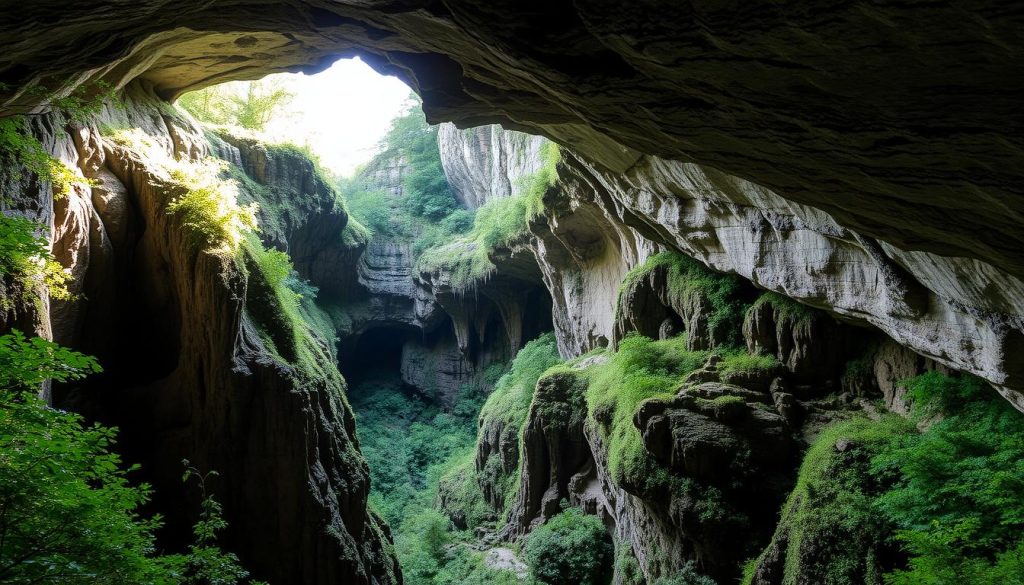 Kentucky caves in a karst landscape