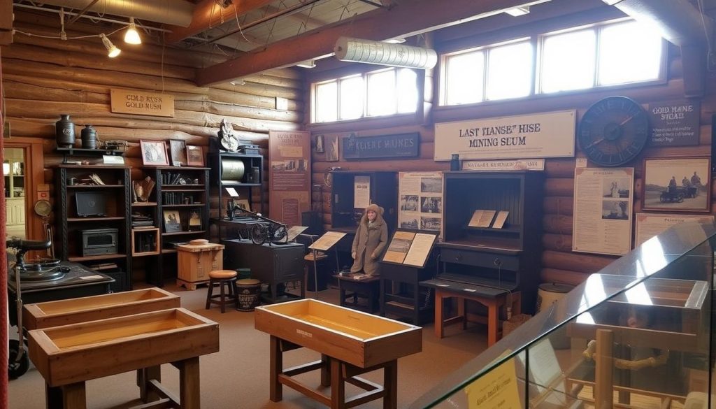 Last Chance Mining Museum showing Gold Rush exhibits