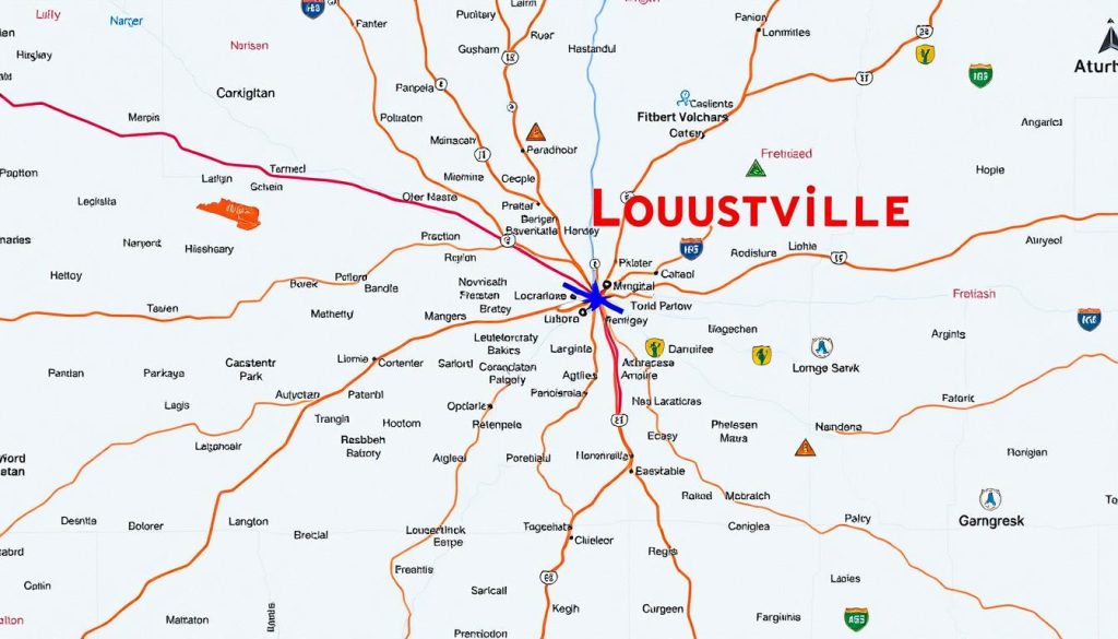 Lexington Louisville map Lexington Louisville map