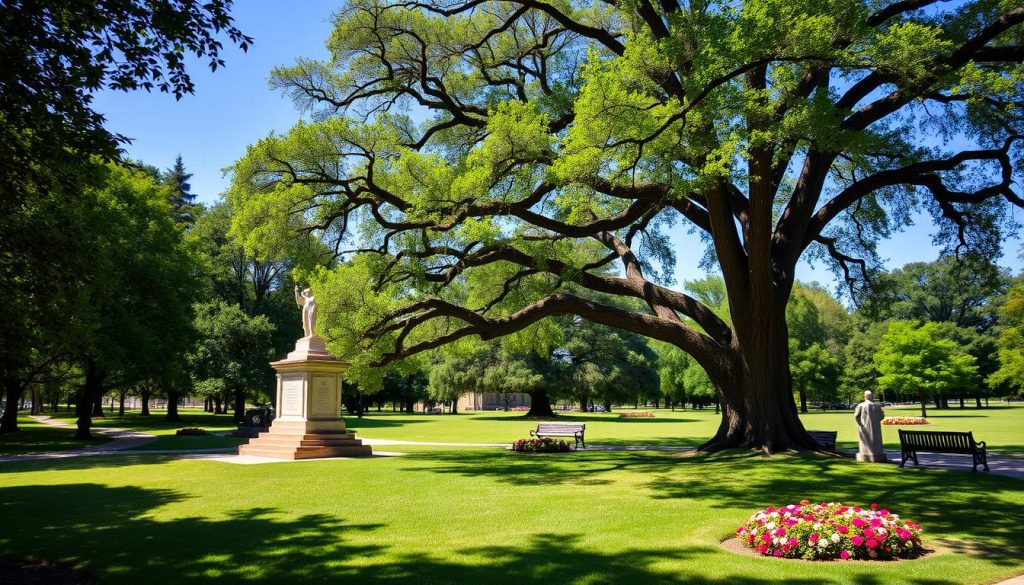Lincoln Oak Memorial and Miller Park historic sites Lincoln Oak Memorial and Miller Park historic sites