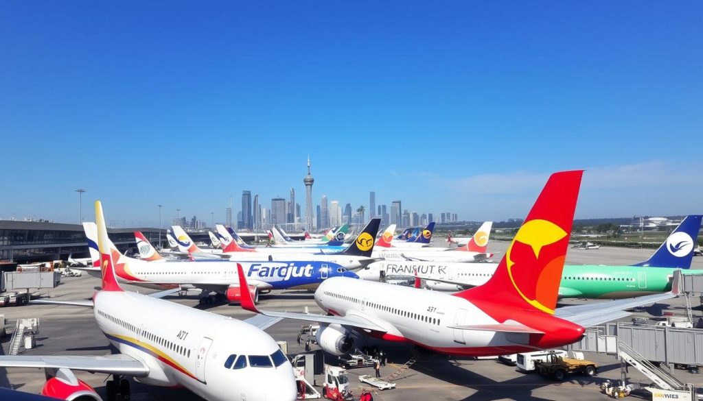 Major airlines offering non-stop flights to Frankfurt Major airlines offering non-stop flights to Frankfurt