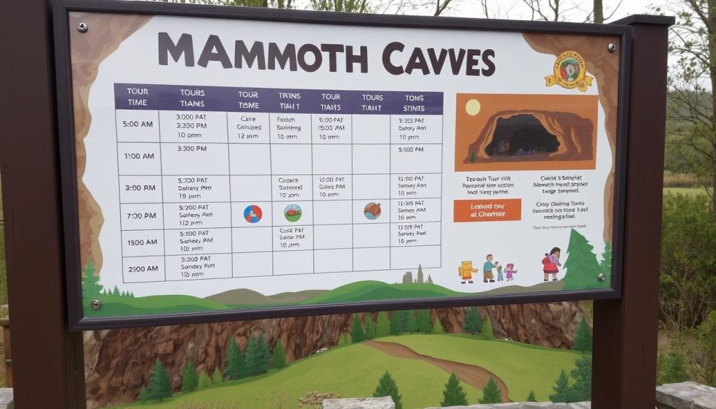 Mammoth Cave tour schedule Mammoth Cave tour schedule