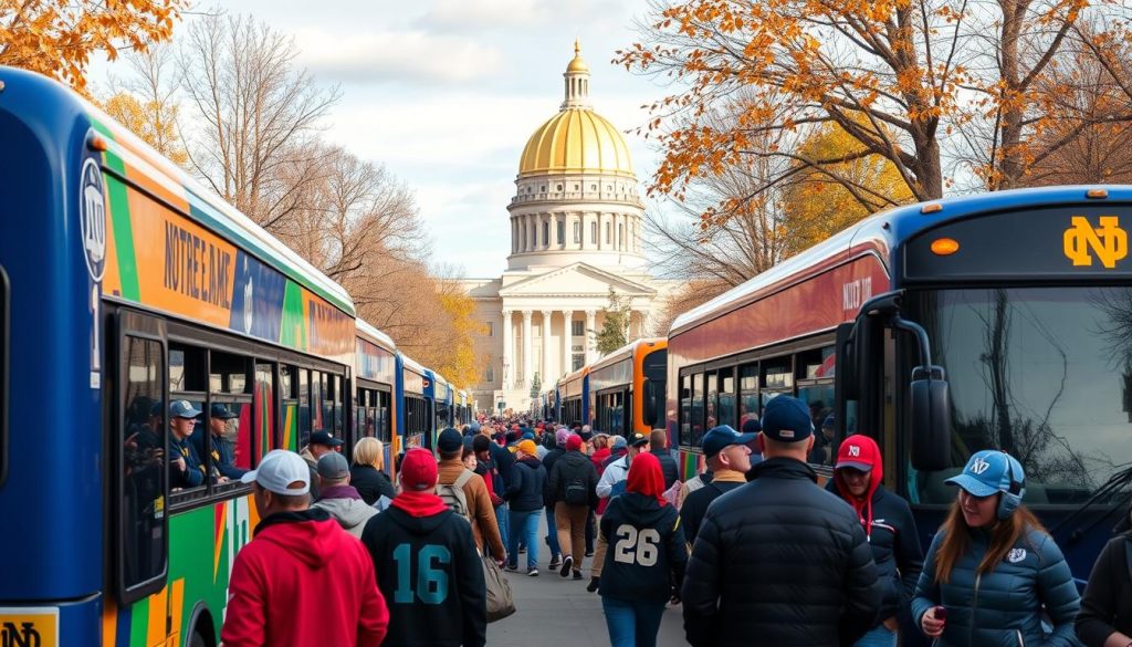 Notre Dame gameday shuttle services Notre Dame gameday shuttle services