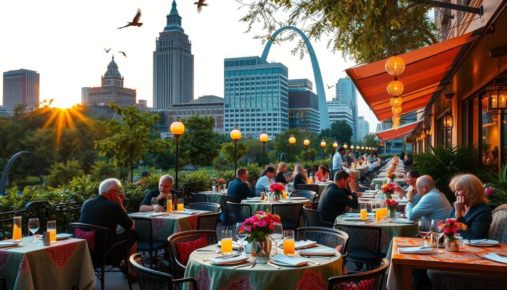 Outdoor dining experience in St. Louis Outdoor dining experience in St. Louis