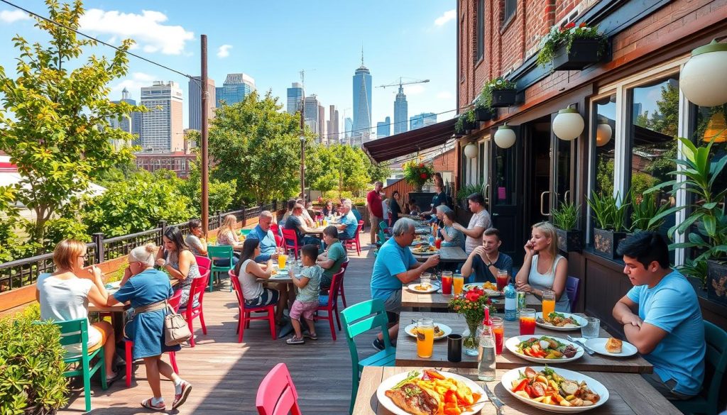 Outdoor dining in Jersey City Outdoor dining in Jersey City