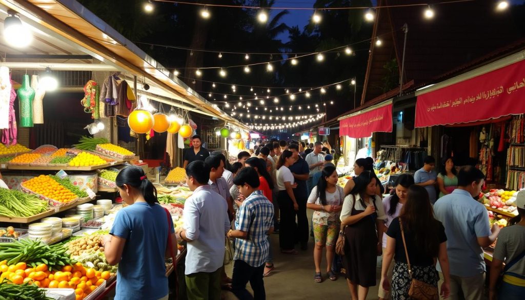 Pakse night market activities Pakse night market activities
