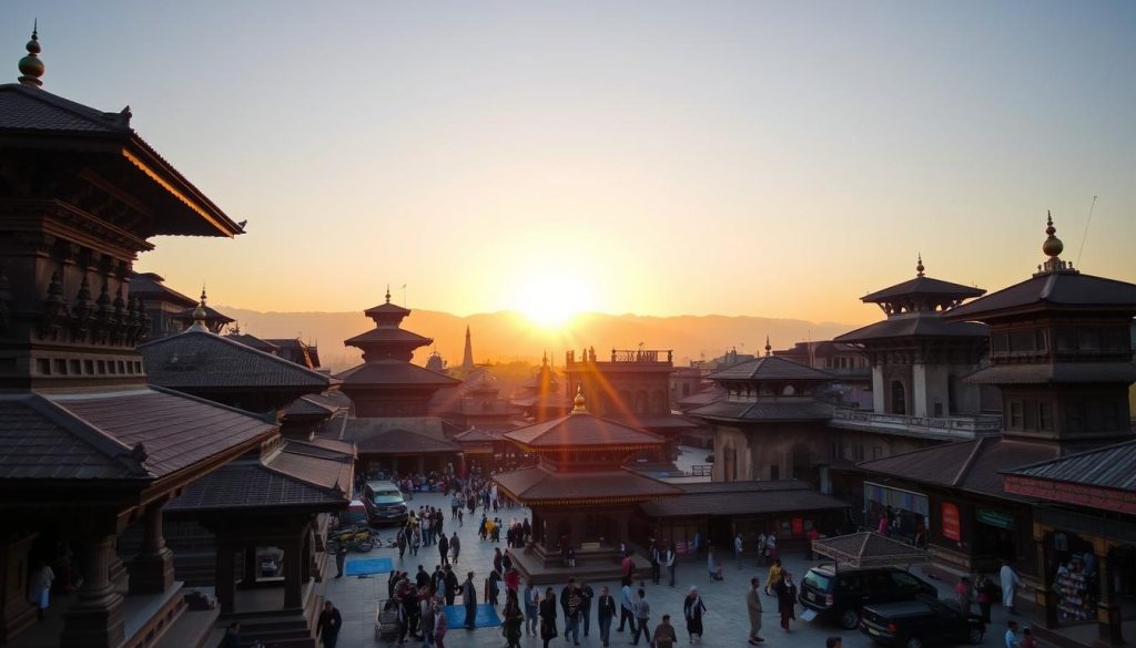 Patan Durbar Square showcasing Newa architecture