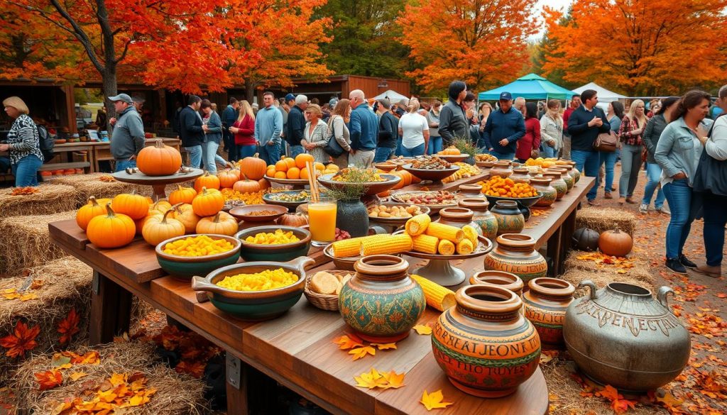 Regional food specialties at autumn festivals