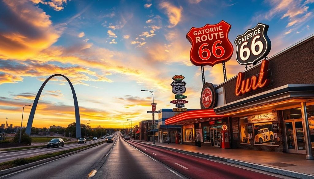 Route 66 points of interest in St. Louis