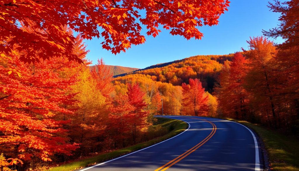 Scenic drives through fall foliage in New England Scenic drives through fall foliage in New England