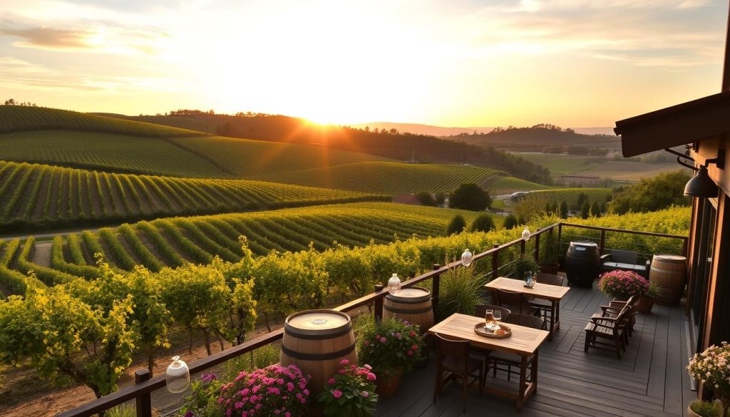 Scenic views in wineries and breweries Scenic views in wineries and breweries