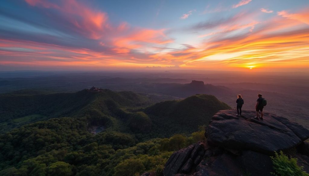 Sigiriya hiking and panoramic views from Pidurangala Rock