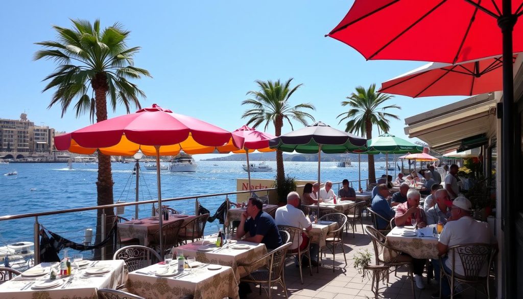 Sliema dining options by the waterfront