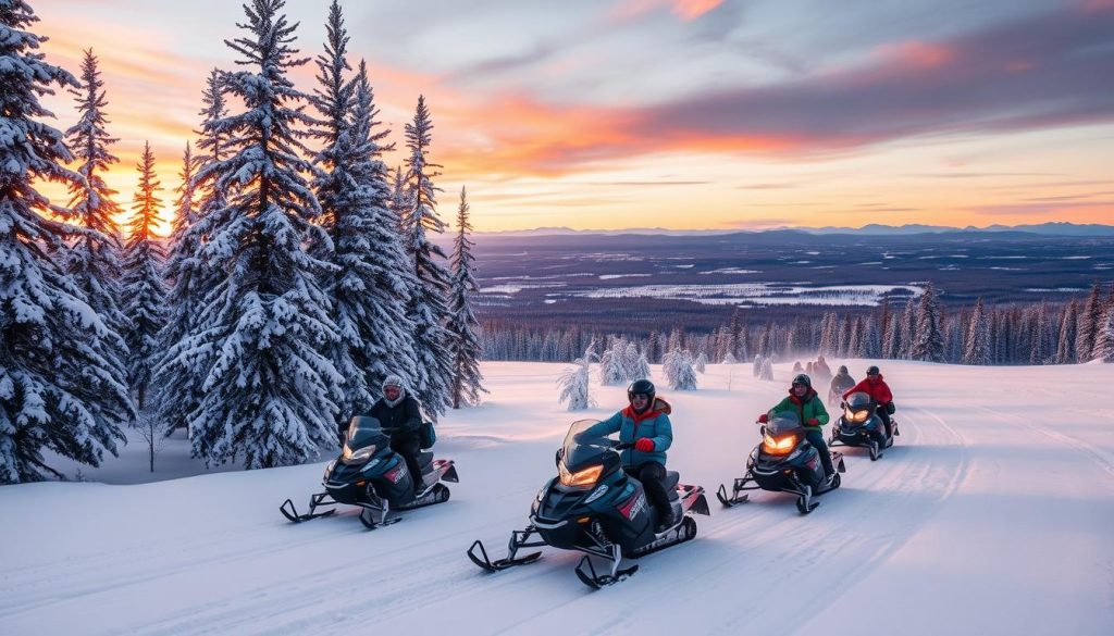 Snowmobiling in Fairbanks