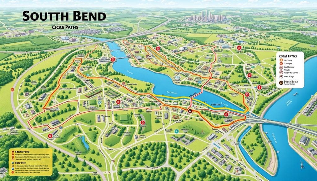 South Bend cycling maps