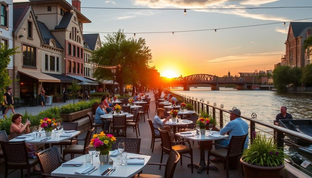 South Bend riverwalk dining